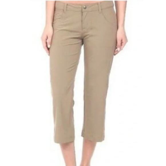 The North Face Women's Almatta Cropped Capri Khaki Pants Size 12 - Picture 1 of 12